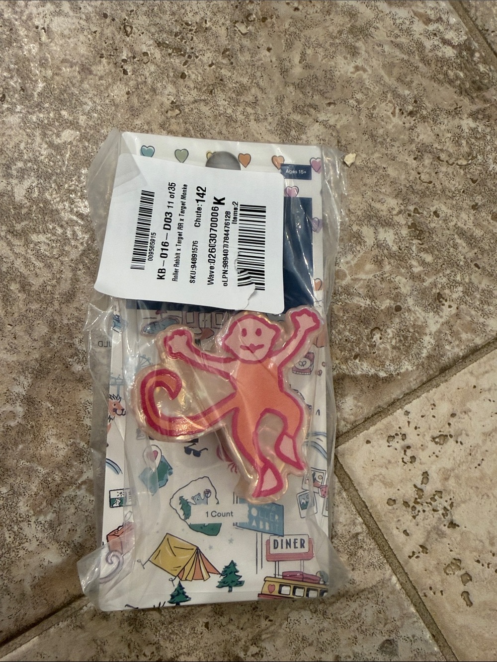 Roller Rabbit X Target Kids Pink & Orange Monkey hair clip